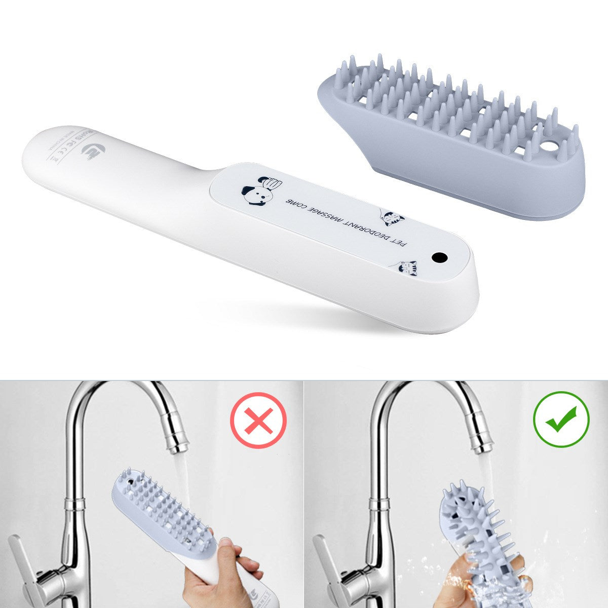 Experience the Joy of Grooming with the Pet Silicone Massage Brush