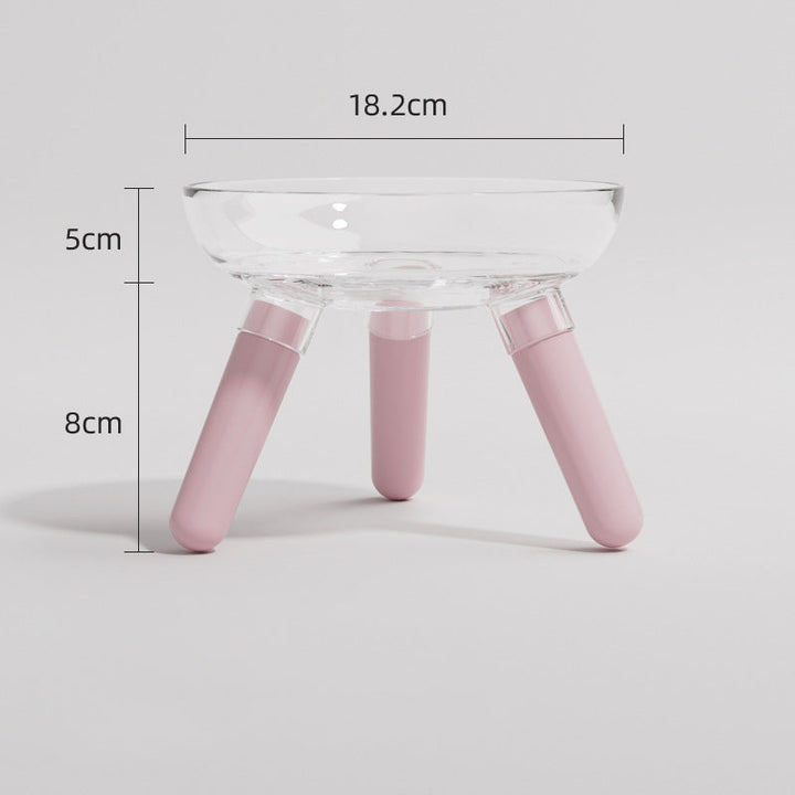 Elevate Your Pet's Dining Experience with Our Transparent Glass Feeding Bowl
