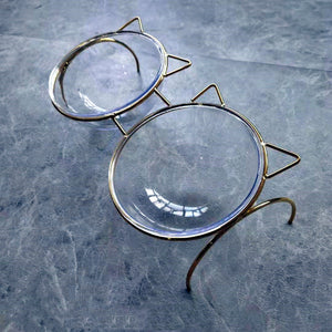 Elevate Your Pet's Dining Experience with Our Glass Cat Bowl