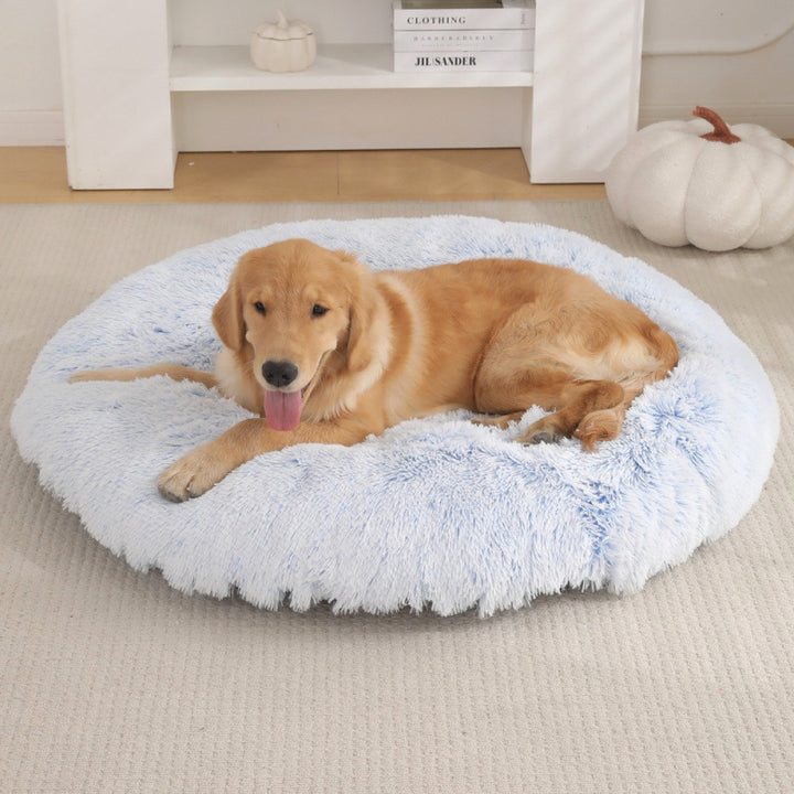Round Plush Warm Pet Bed