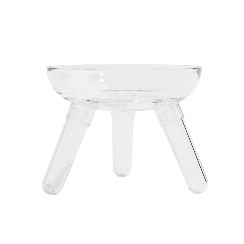 Pet Household Transparent Glass Feeding Bowl