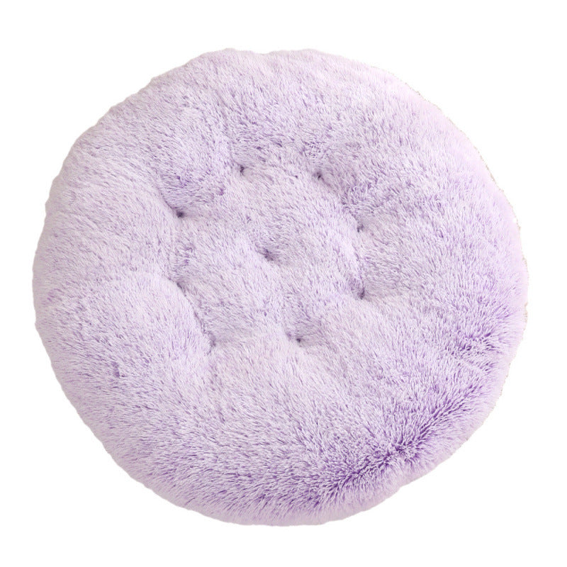 Round Plush Warm Pet Bed