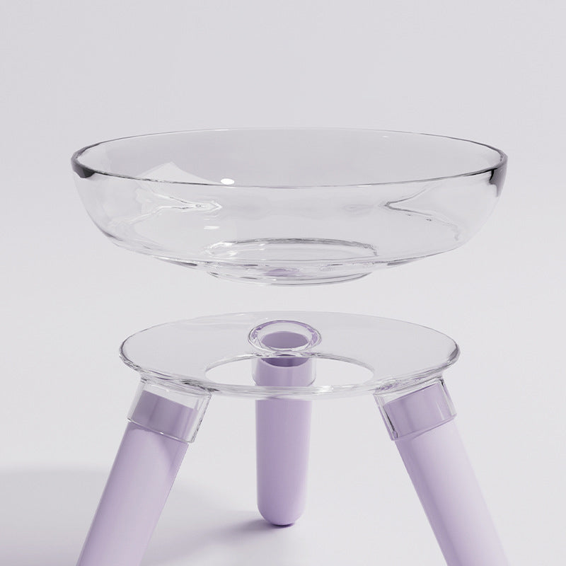 Pet Household Transparent Glass Feeding Bowl