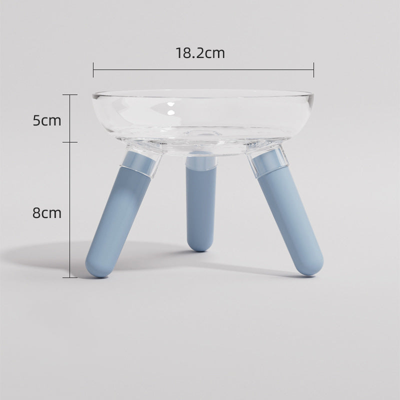 Pet Household Transparent Glass Feeding Bowl