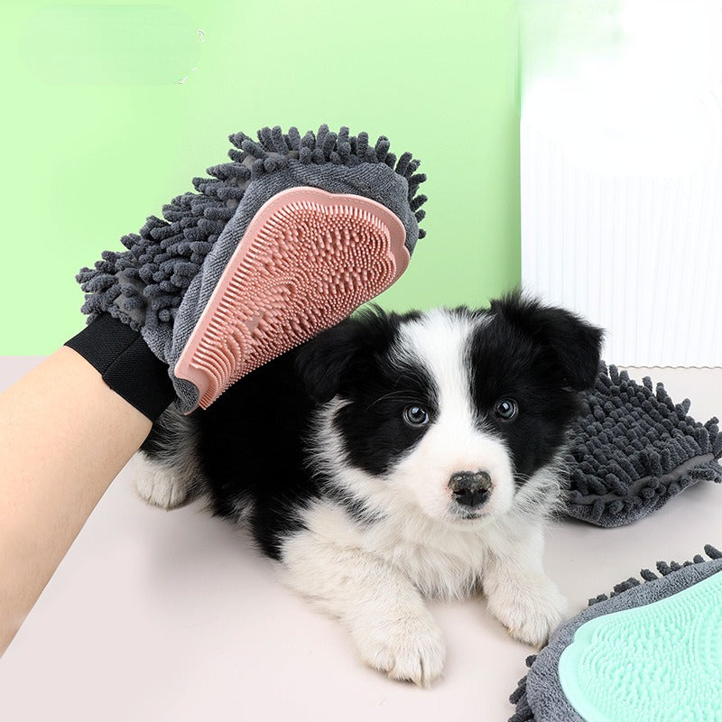 Pet 2-in-1 Grooming Bathing Glove