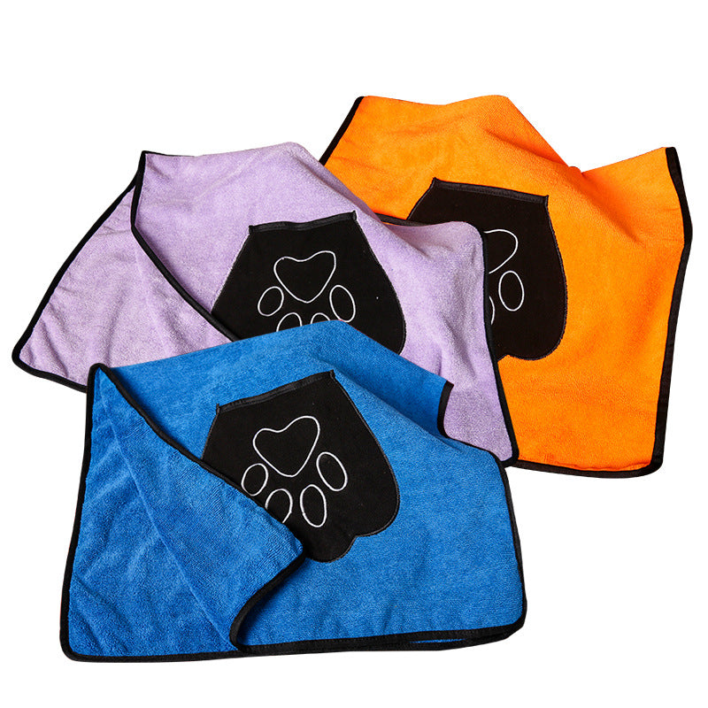 Pet absorbent bath towel