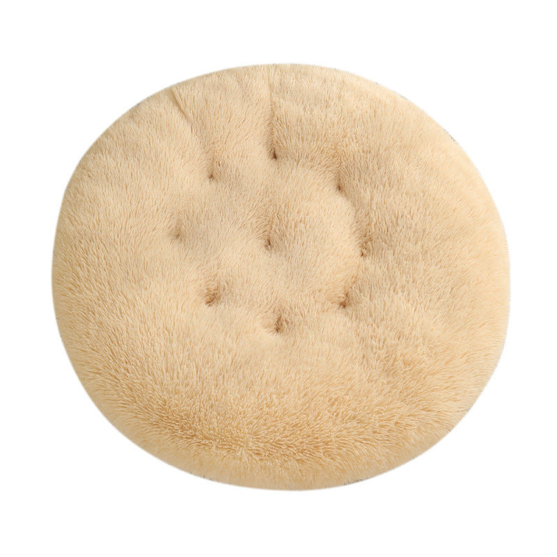 Round Plush Warm Pet Bed