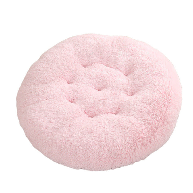 Round Plush Warm Pet Bed