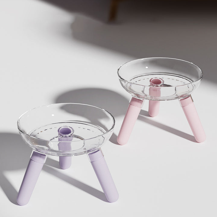 Pet Household Transparent Glass Feeding Bowl