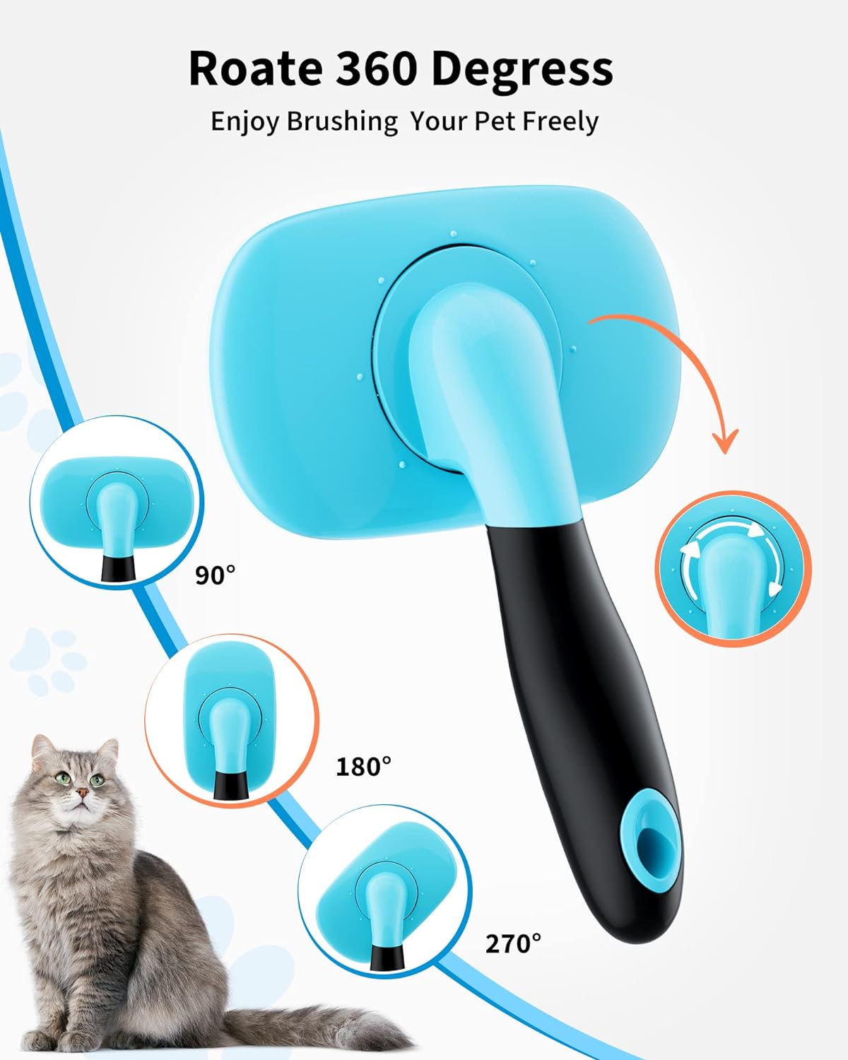 Pet Grooming Brush- Shedding Grooming Tools