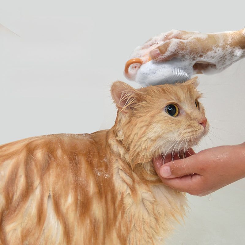 Dog Scrubber For Bath Silicone Comb