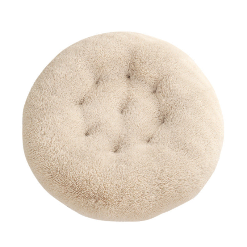 Round Plush Warm Pet Bed