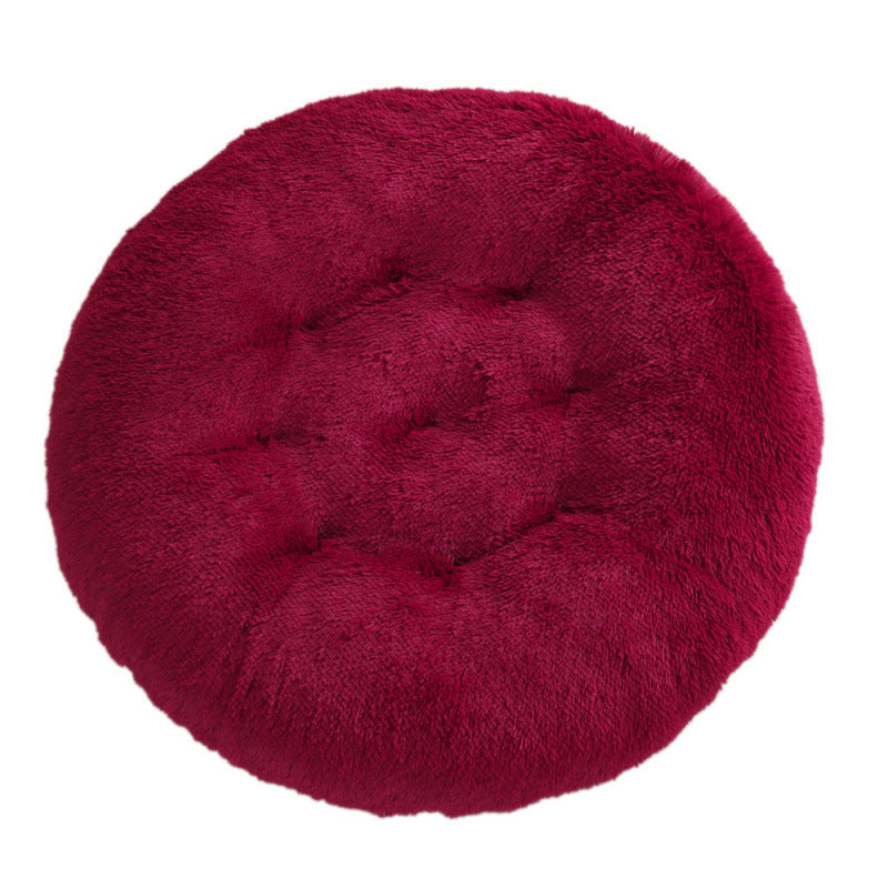 Round Plush Warm Pet Bed