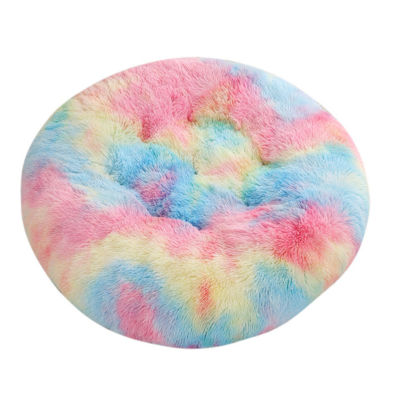 Round Plush Warm Pet Bed