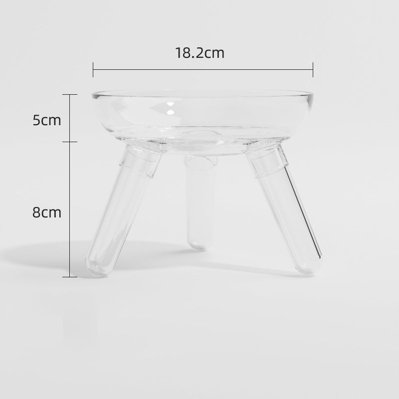 Pet Household Transparent Glass Feeding Bowl