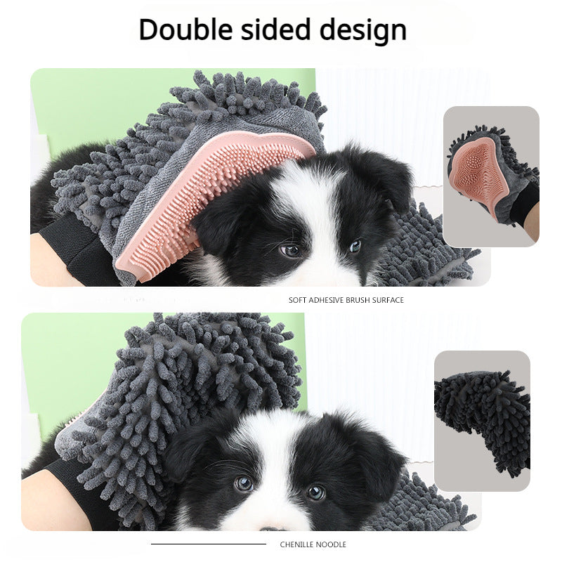 Pet 2-in-1 Grooming Bathing Glove