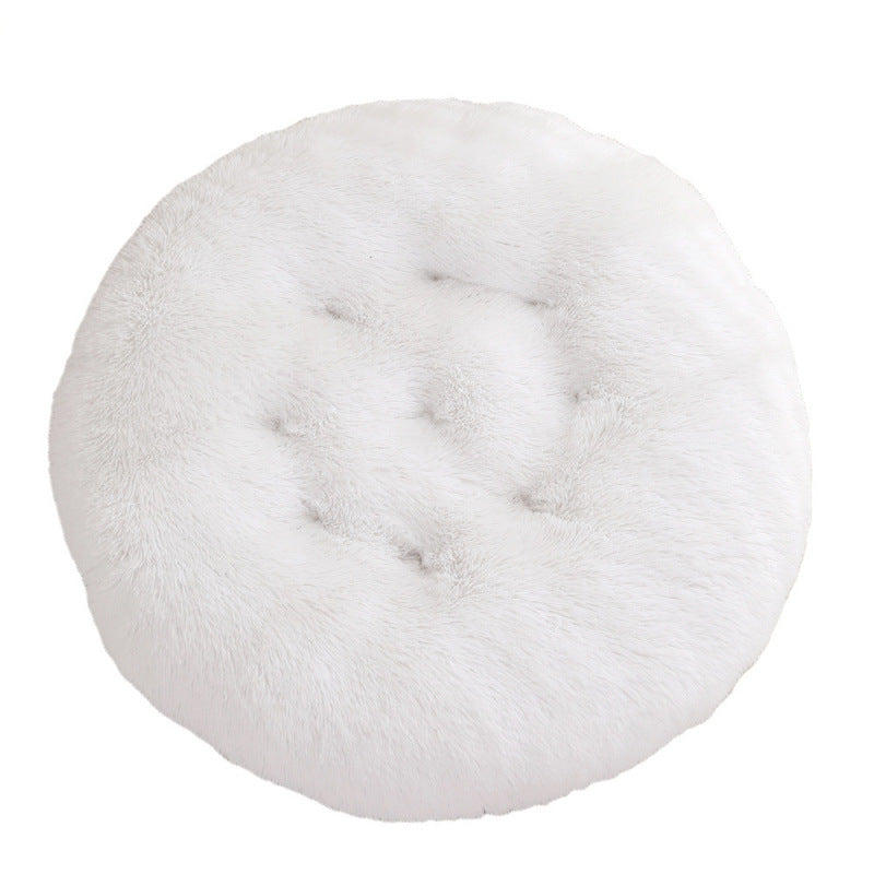 Round Plush Warm Pet Bed