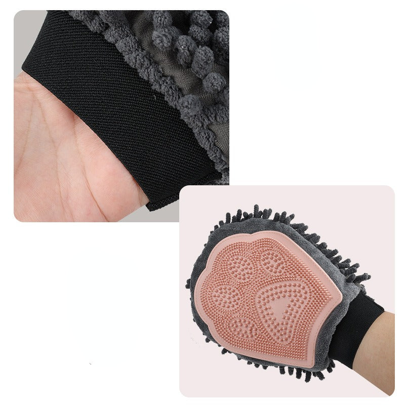 Pet 2-in-1 Grooming Bathing Glove