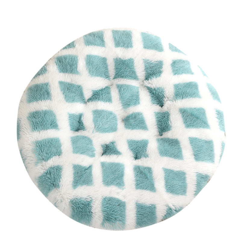 Round Plush Warm Pet Bed