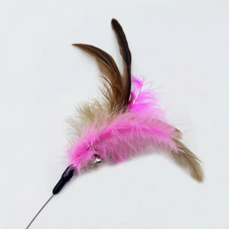 Cat Silicone Teasing Feather Collar Toy