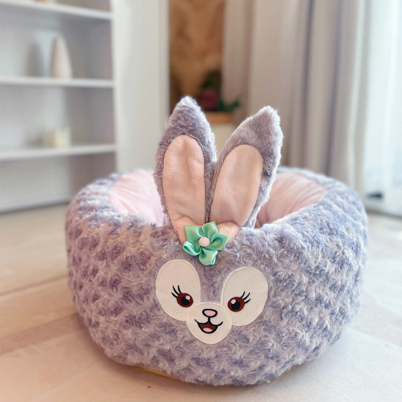 Four Seasons Universal Winter Plush Pet Round Bed