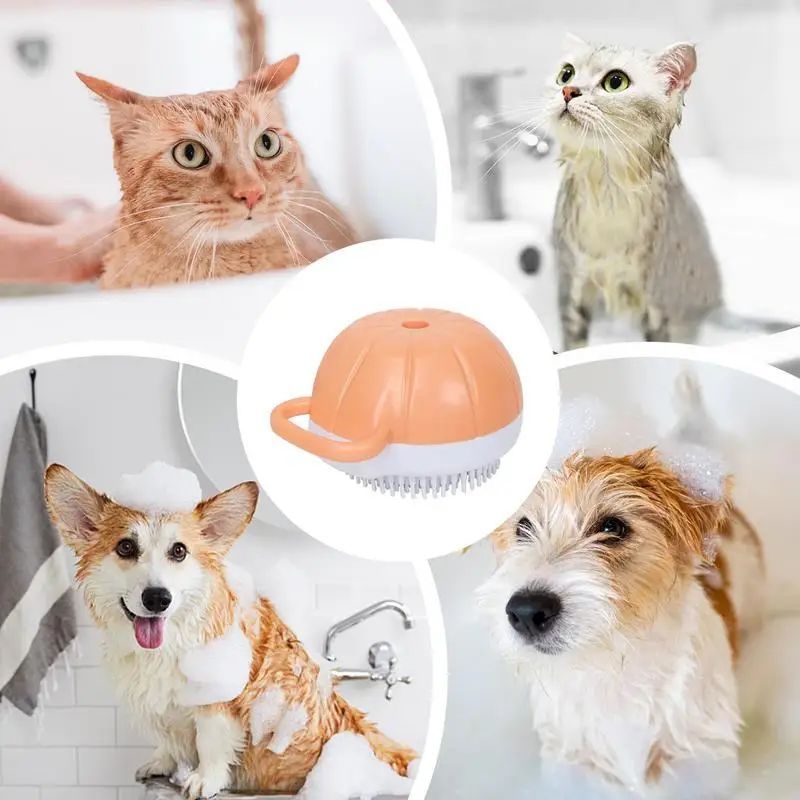 Dog Scrubber For Bath Silicone Comb