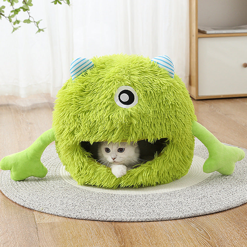 Washable Fluffy Round Pet Bed
