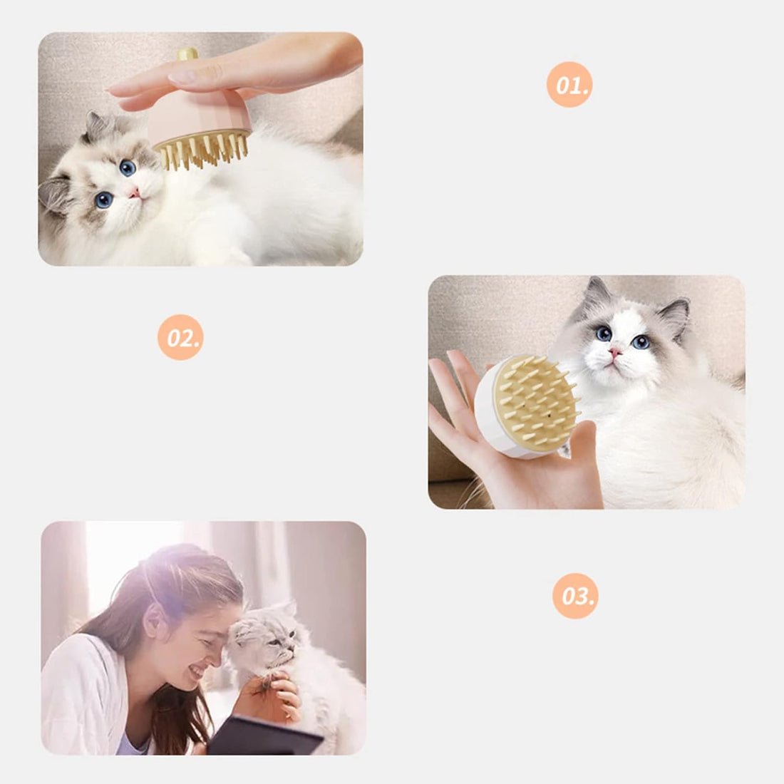 Pet Shampoo Bath Grooming Brush