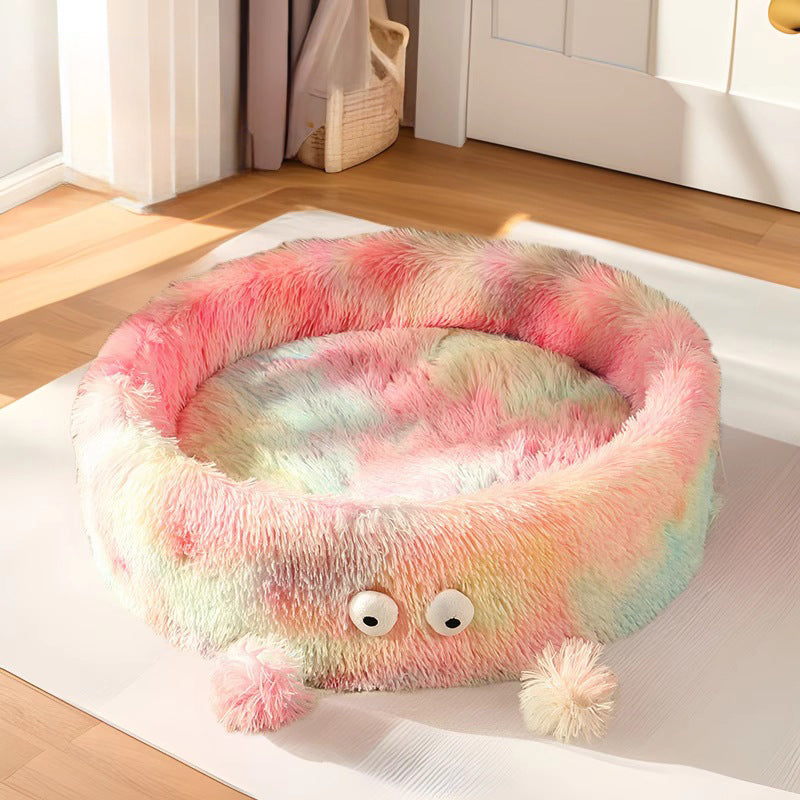Winter Warm Cute Eye Small Monster Cat Bed