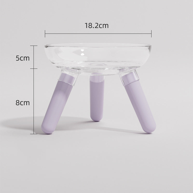 Pet Household Transparent Glass Feeding Bowl