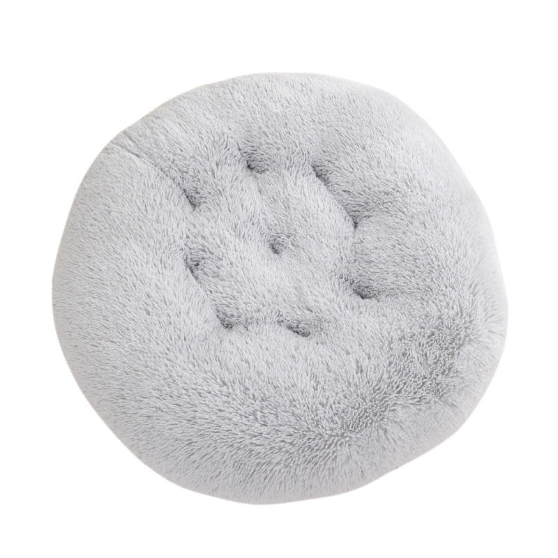 Round Plush Warm Pet Bed