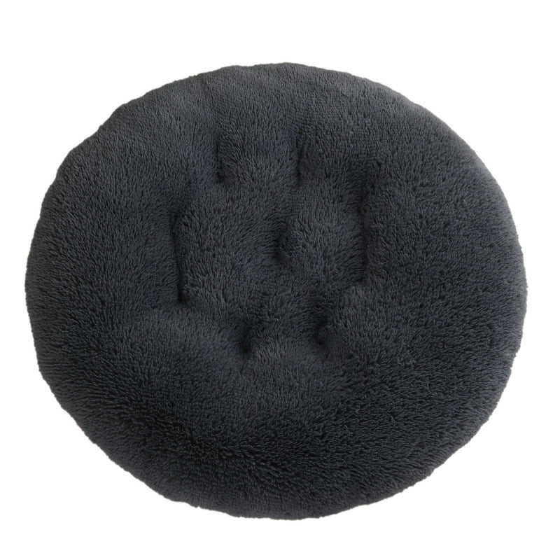 Round Plush Warm Pet Bed