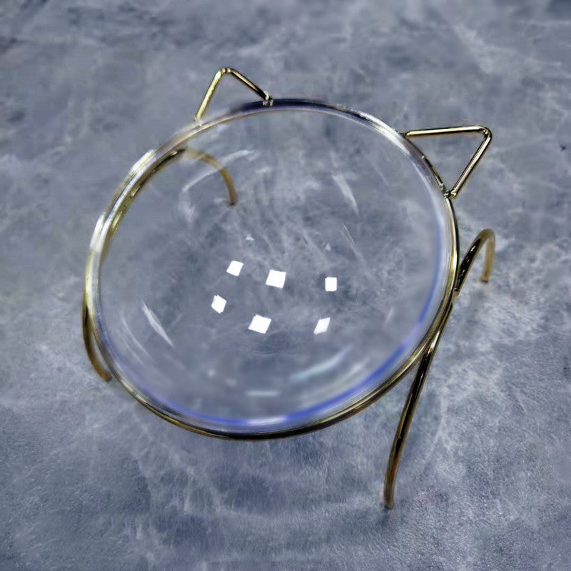 Glass Cat Bowl Drinking Dish Feeder