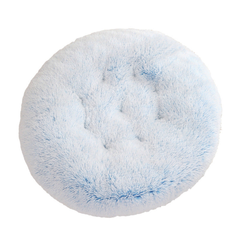 Round Plush Warm Pet Bed