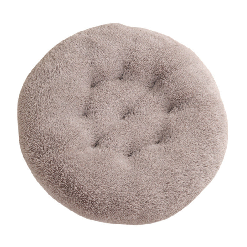 Round Plush Warm Pet Bed