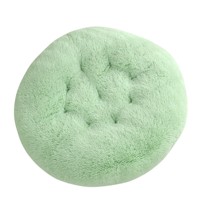 Round Plush Warm Pet Bed