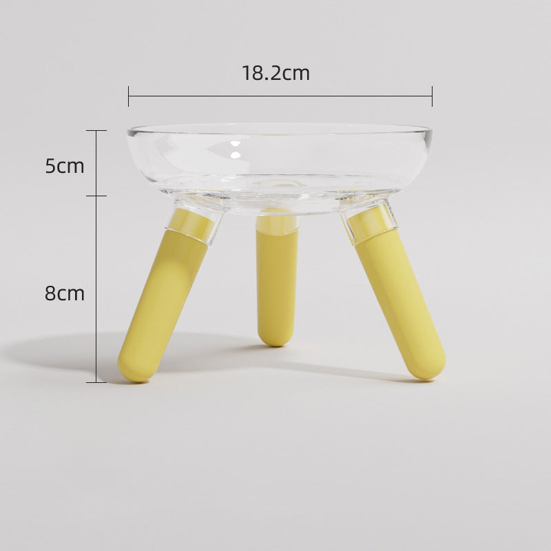 Pet Household Transparent Glass Feeding Bowl