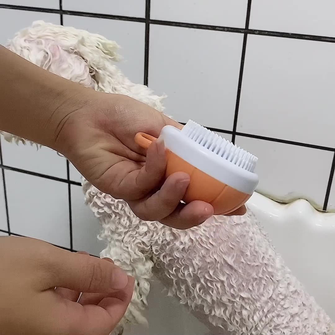Dog Scrubber For Bath Silicone Comb