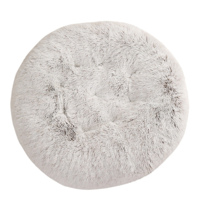 Round Plush Warm Pet Bed