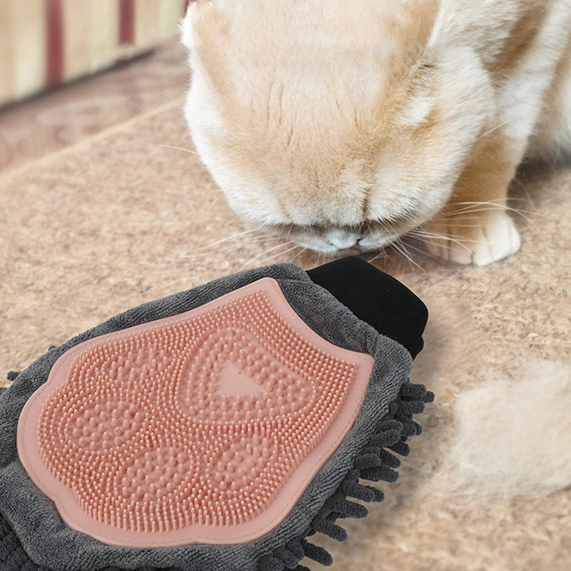 Pet 2-in-1 Grooming Bathing Glove