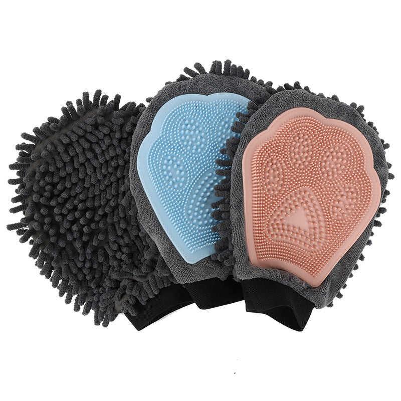 Pet 2-in-1 Grooming Bathing Glove